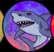 Strawberry Shark Blau