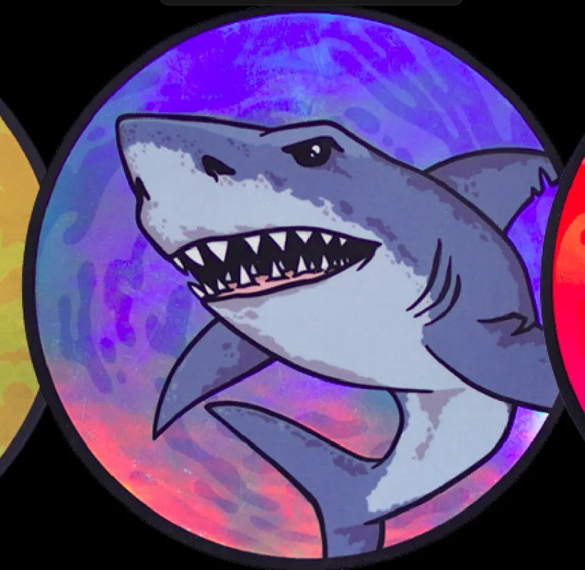 Strawberry Shark Blau